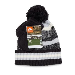 Ozark Trail Toddler Beanie and Mittens Set, 3- Piece